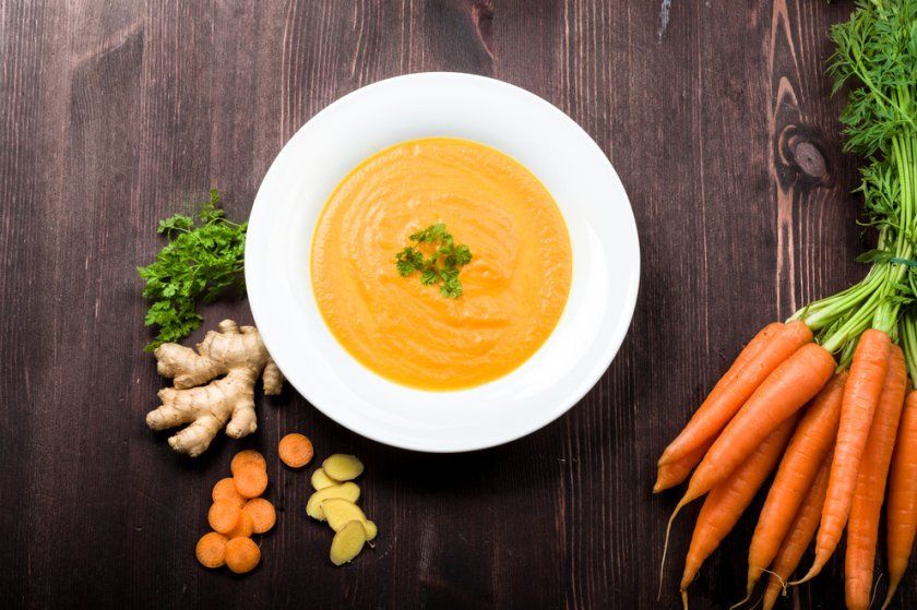 Морквяний крем-суп з імбиром