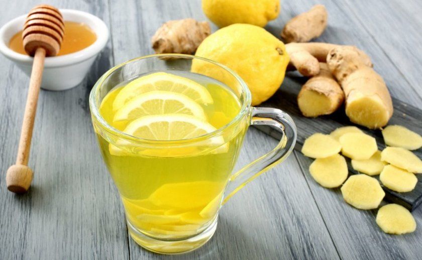 Імбирний напій з медом і лимоном