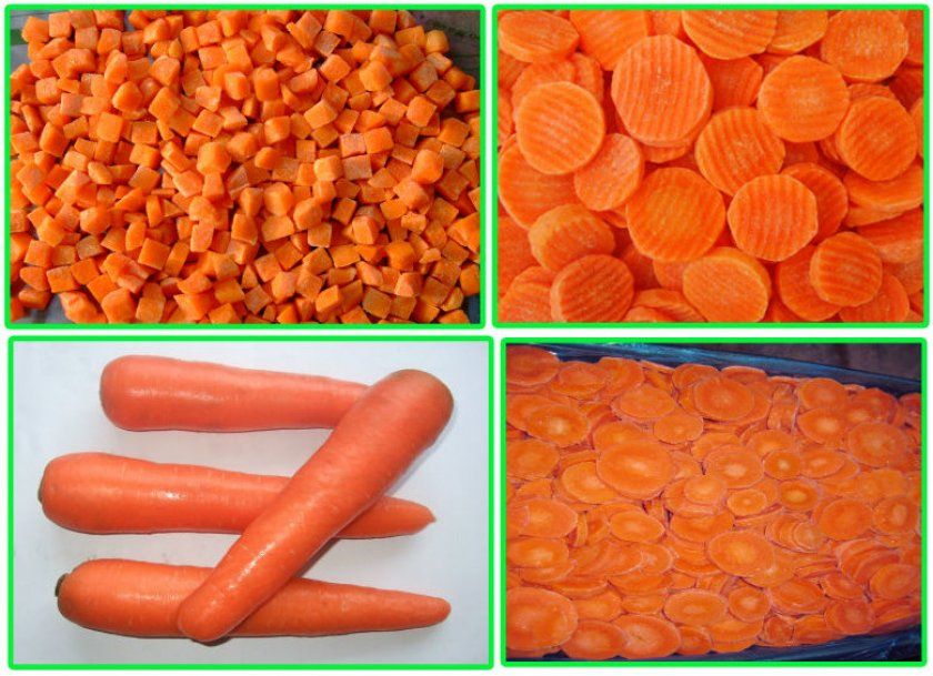 Замороження сирої моркви