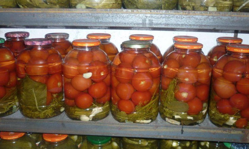 Зберігання маринованих томатів