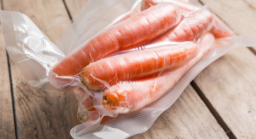 Зберігання моркви в вакуумному пакеті