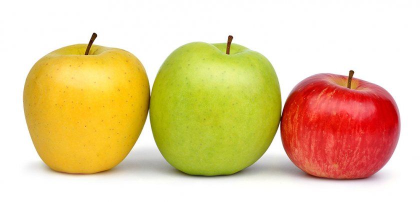 Калорійність різних яблук