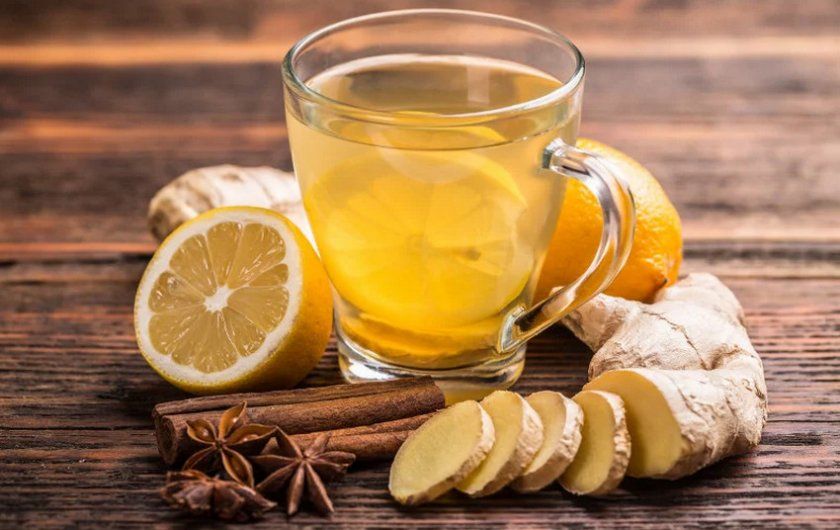 Імбирний чай зі спеціями і лимоном